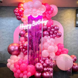 150PCS Pink Balloon Garland Kit Hot Pink, Magenta & Hearts for Birthday and Party Decor