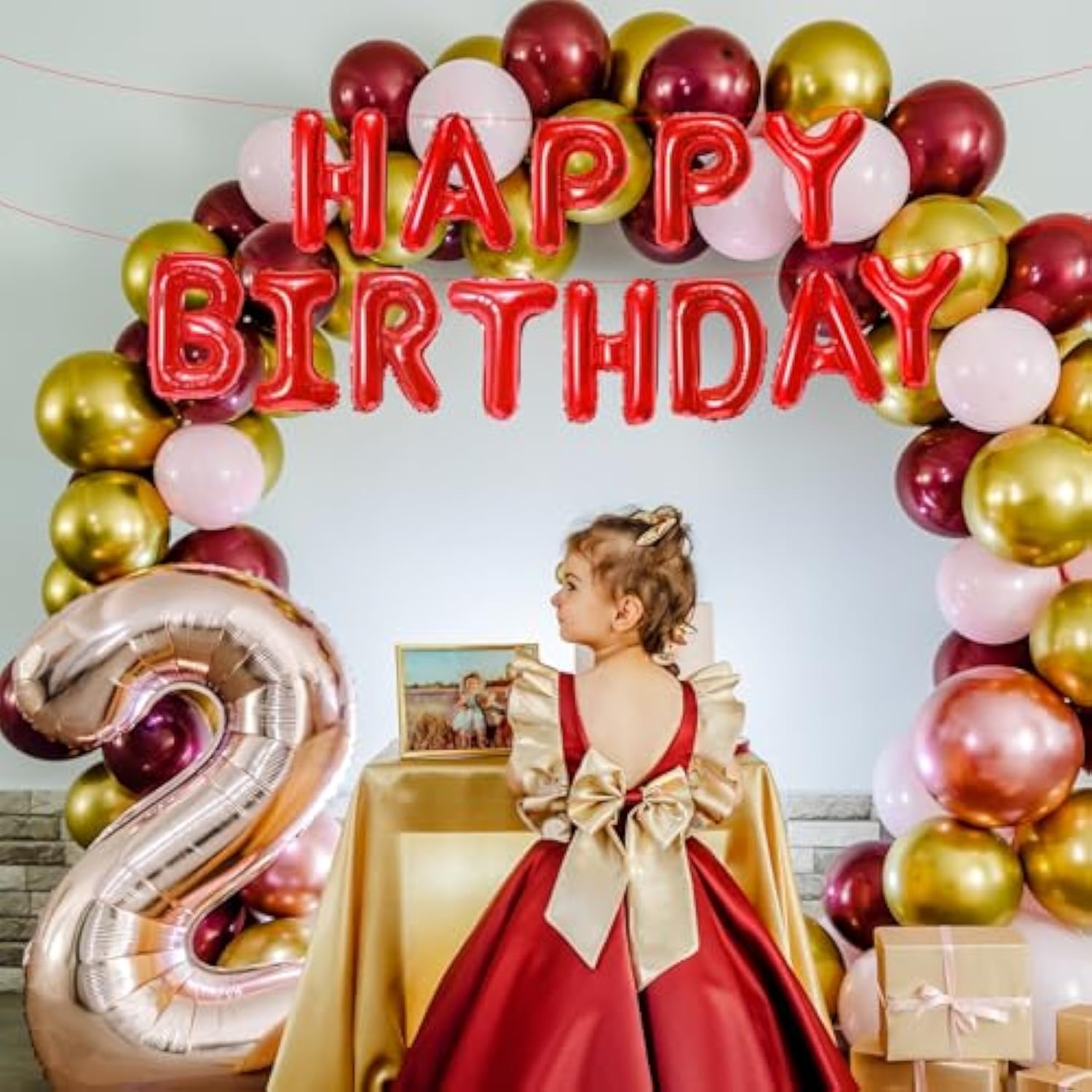 52pcs Red A-Z Letter Balloons 2 Sets 16 Inch Mylar Foil Party Decorations