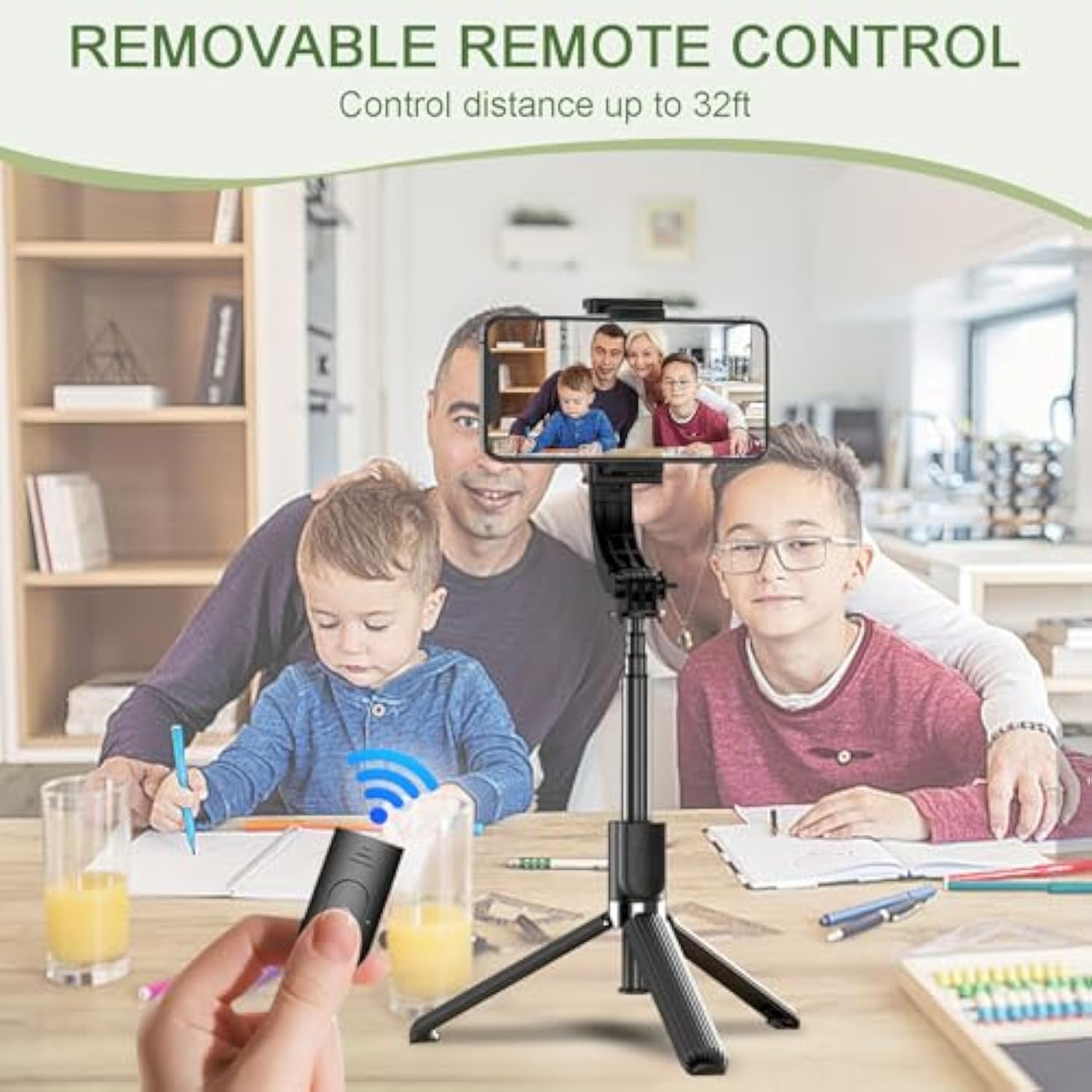 Selfie Stick Gimbal Stabilizer, 360° Rotation Tripod With Wireless Remote, Portable Phone Holder, Auto Balance 1-Axis Gimbal For Smartphones Tiktok Vlog Youtuber Live Video Record