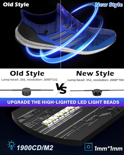 3D Hologram Fan, 18 Inch 3D Holographic Fan 2000*704Px Resolution 352Pcs Hd Led Beads With Remote/Bluetooth/Wifi, Holographic Video Advertising Projector For Business,Halloween,Party,Bar (45Cm, 8G)