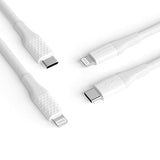 10FT USB C to Lightning Fast Charging Cable MFi Certified Nylon Braided Charger Cord for iPhone 14 13 12 11 iPad White