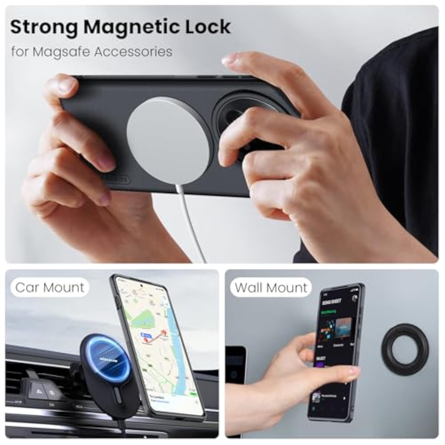 Magnetic For Oneplus 13 Case 6.82'', Compatible With Magsafe, Military Grade Drop Tested, Shockproof Slim Fit One Plus 13Case, Frosted Shield Pro For Oneplus 13 Case Magsafe, Black