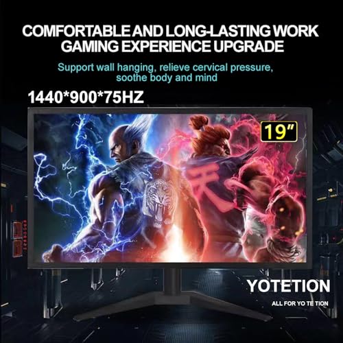 19 Inch Hd (1440 X 900) Monitor 2Packs, 75Hz Refresh Rate, Hdmi X1, Small Thin Monitor For Laptops, Computers And Desktops,Led Display, Vga/Hdmi Connection.Vesa:75 * 75Mm