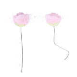 Artificial Flowers, White And Light Pink Fake Roses With Lace For Diy Wedding Decor Floral Arrangements Bridal Valentines Day 144Pcs