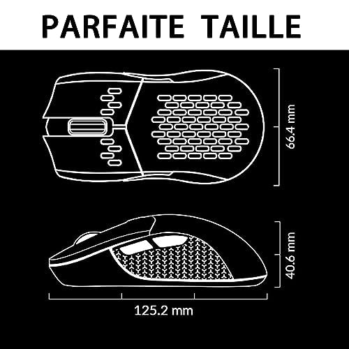 M3 Wireless Gaming Optical Mouse, Tri-Mode 2.4 GHz/Bluetooth 5.1/Wired, PixArt PAW 3395 sensor, 26000 DPI, LED RGB Backlit,79g Lightweight