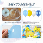 Yellow Blue Clear Balloon Arch Kit, Fun Underwater Cartoon Theme Decorations With Star Balloons For Kids Birthday Baby Shower Ocean Party Supplies