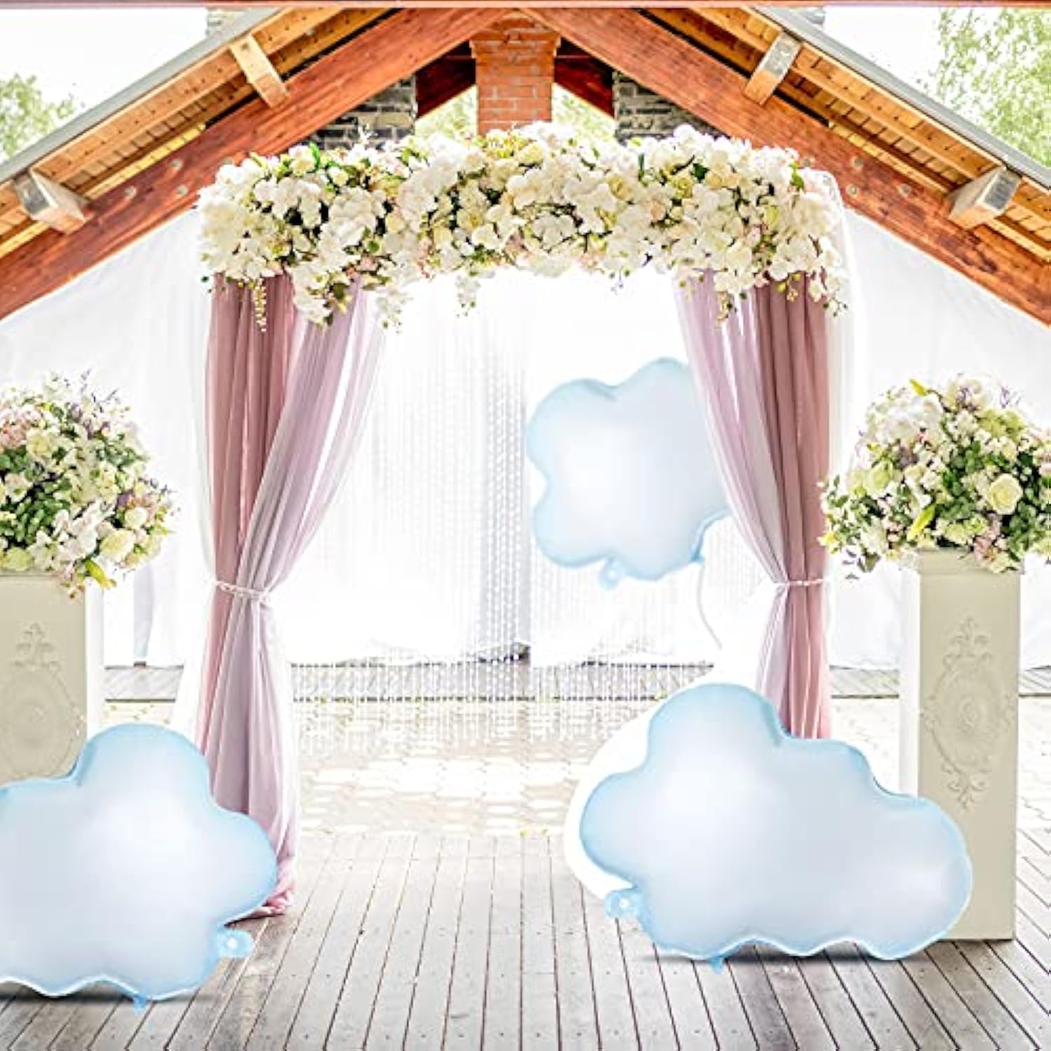 6 Pieces White Cloud Foil Balloons For Birthday Baby Shower Themed Party Birthday Party Decorations Supplies