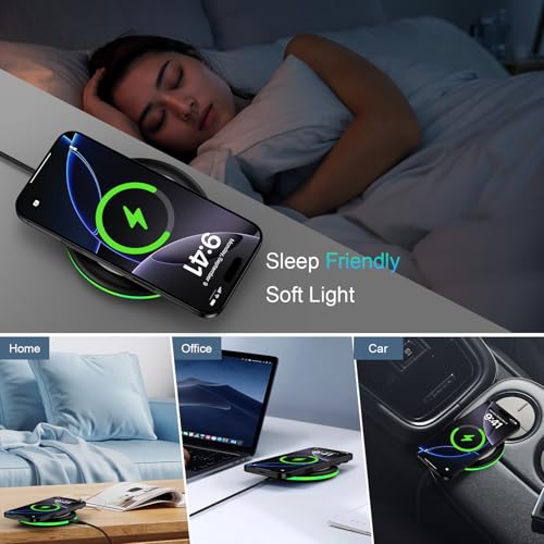 Wireless Phone Charger Samsung Fast Charging Pad for Samsung Galaxy S26/S25 Ultra/S24/S23/S22/S21/S20/Z Flip 7/iPhone 17/16 2Pack 15W Fast Wireless
