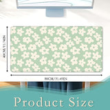 Desk Mat,Daisy Flower Vintage Gaming Mouse Pad 31.5 X 15.7 In Extended Mousepad Non-Slip Rubber Base, Stitched Edges Keyboard Mouse Mat Desk Pad For Office Home And Game