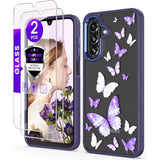 Clear Crystal Flower Pattern Phone Case for Samsung Galaxy A17 and A18