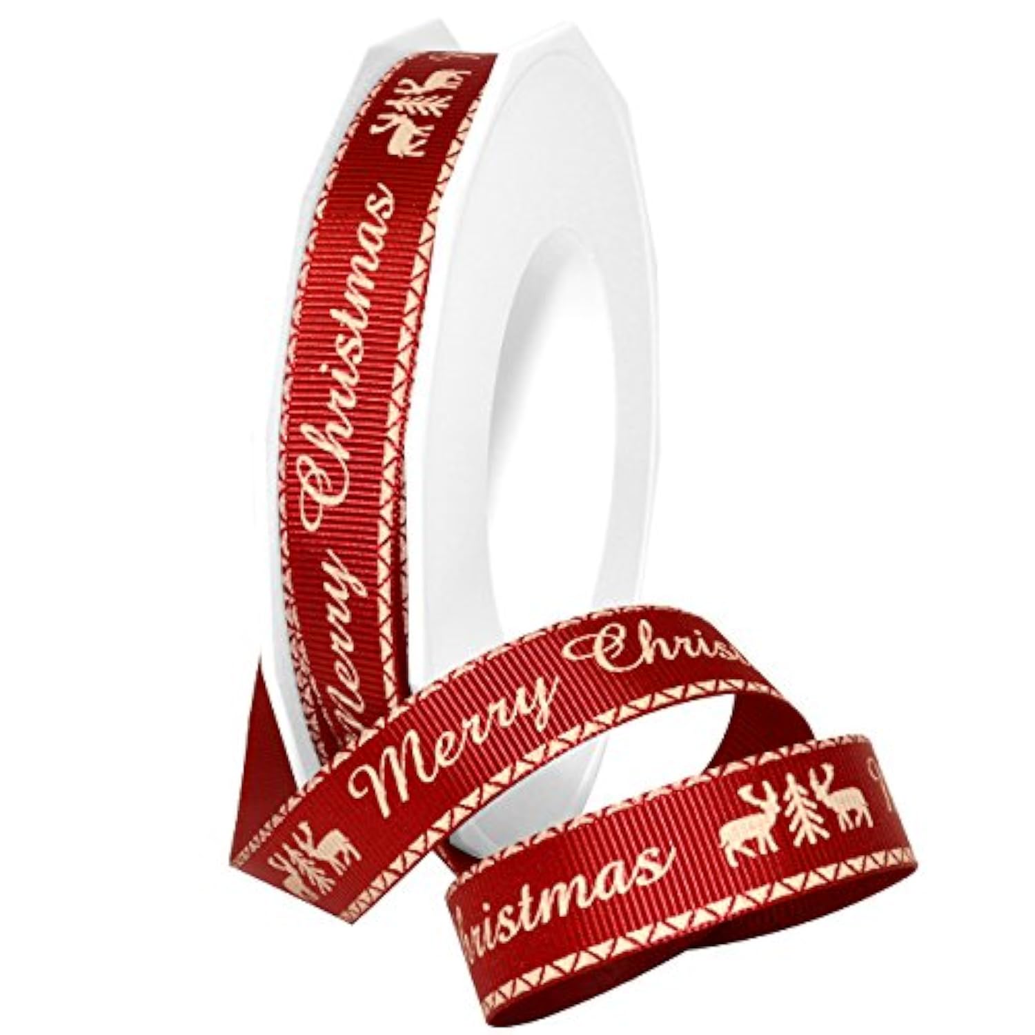 Grosgrain Ribbon Petite Celebration, 5/8"" X 25 Yd, Merry Christmas (7581.16/25-1005)