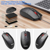 M102 Wired Usb Optical Mouse (Black), 3-Button, Ergonomic Design, 1000 Dpi, For Computers, Laptops, Chromebook, Macbook, Pc, Comfort Size, Ambidextrous, Modern Style