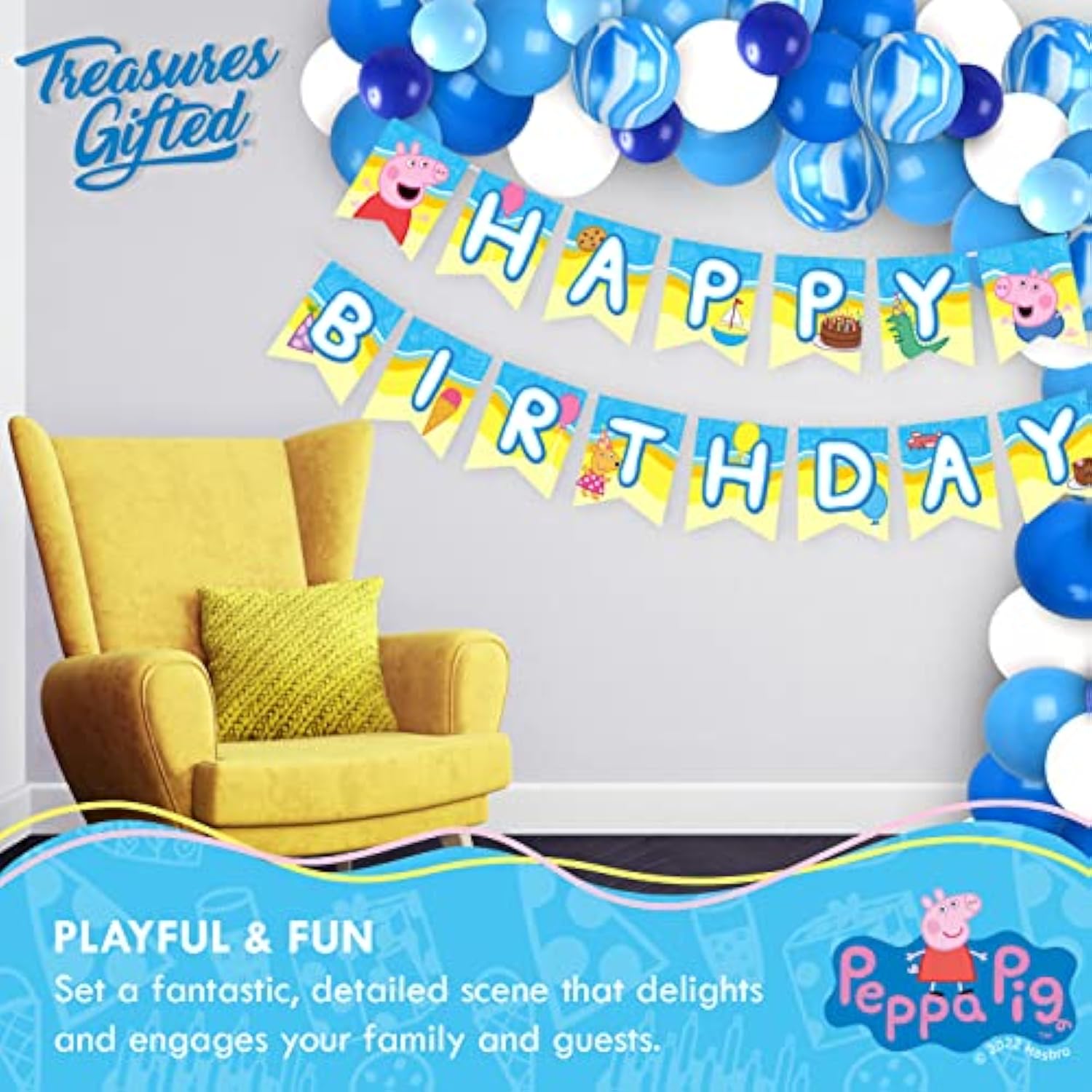 Official Peppa Pig Happy Birthday Banner - Party Supplies