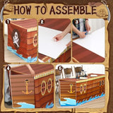 72 X 30 Inch Pirate Party Tablecloth With Prow Cardboard Pirate Ship Table Cover Decorations For Birthday Graduation Jungle Adventure Nautical Party Favors Supplies