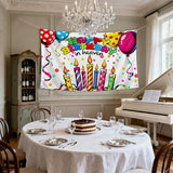 Happy Birthday in Heaven Backdrop Funeral Remembrance Party Decorations Condolence Memorial Background Banner for Church Cemetery