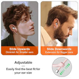 [2 Pairs] Ear Hooks For Airpods Pro 2, 1 & Airpods 4, 3, 2, 1, [Adjustable] Ergonomic Design Anti Slip, Comfortable Fit Silicone Clip For Running Sports [Added Velvet Storage Pouch] – Pink