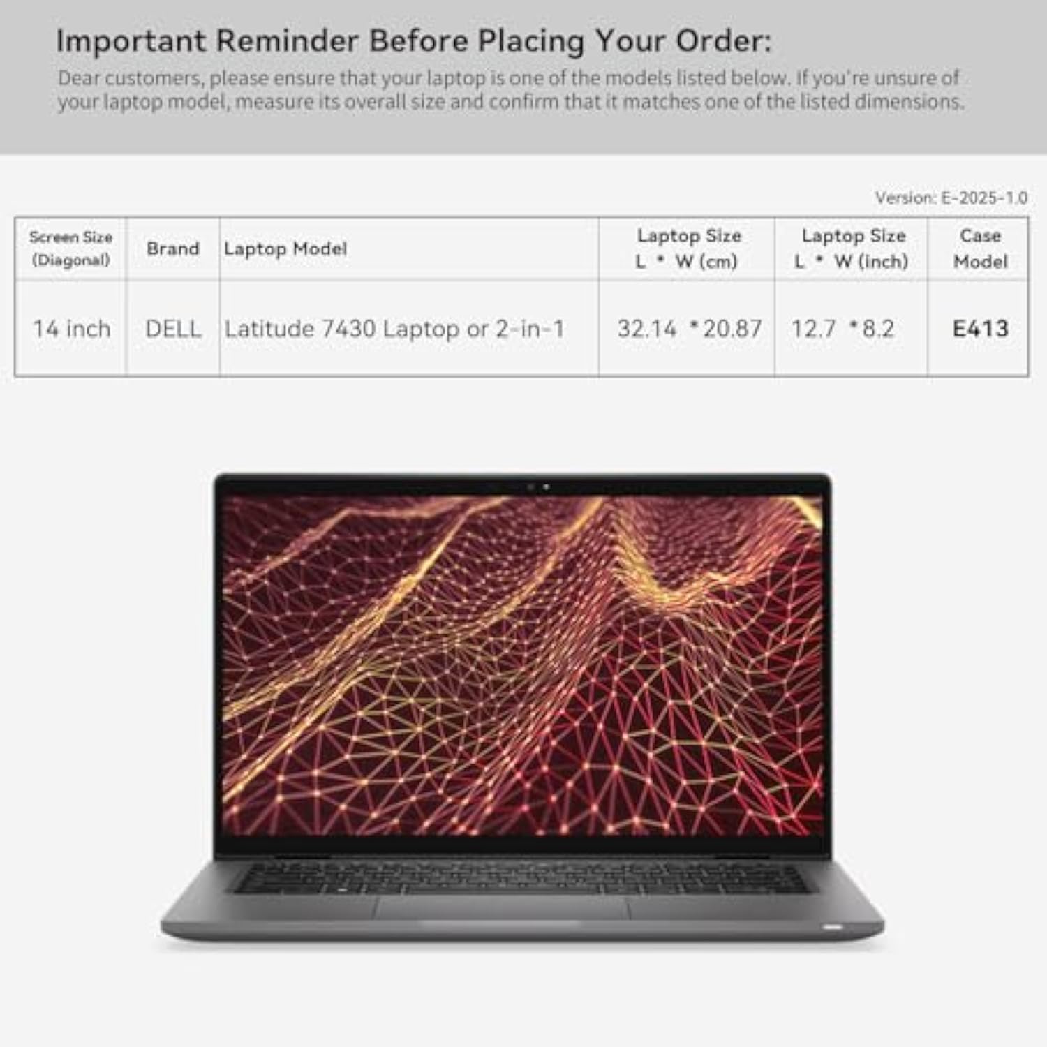 Smatree 14 inch Laptop Sleeve for DELL Latitude 7430 Laptop or 2-in-1, DELL Laptop Case with Accessory Pocket, YKK Zipper, Patented Super Corner Design (E413)