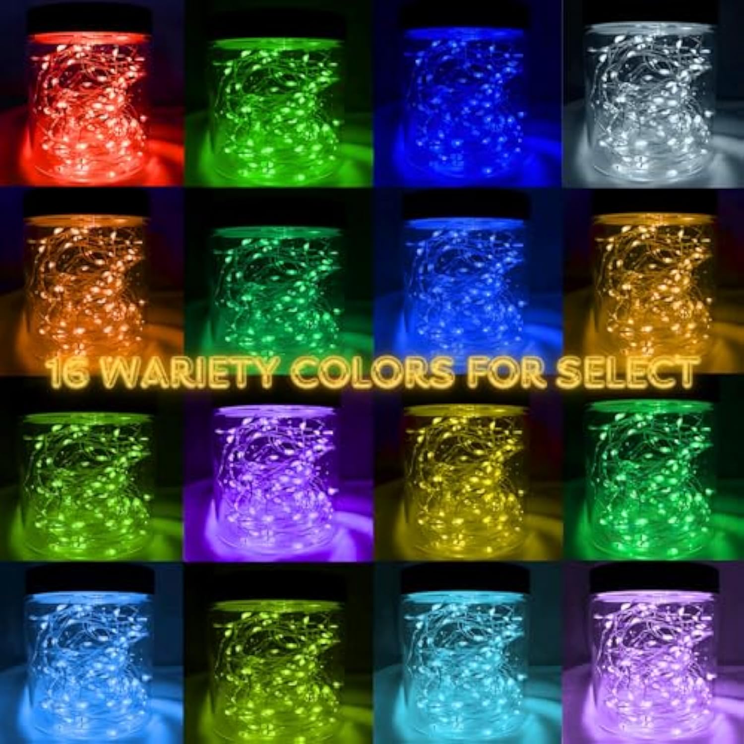 2-Pack 19.68Ft 60Led Rgb Fairy Lights With Remote & Timer - Silver Wire String Lights, Super Bright Waterproof For Chris