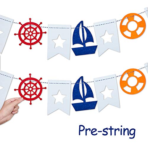 2 Pcs Nautical Bunting Banner Cruise Door Decorations