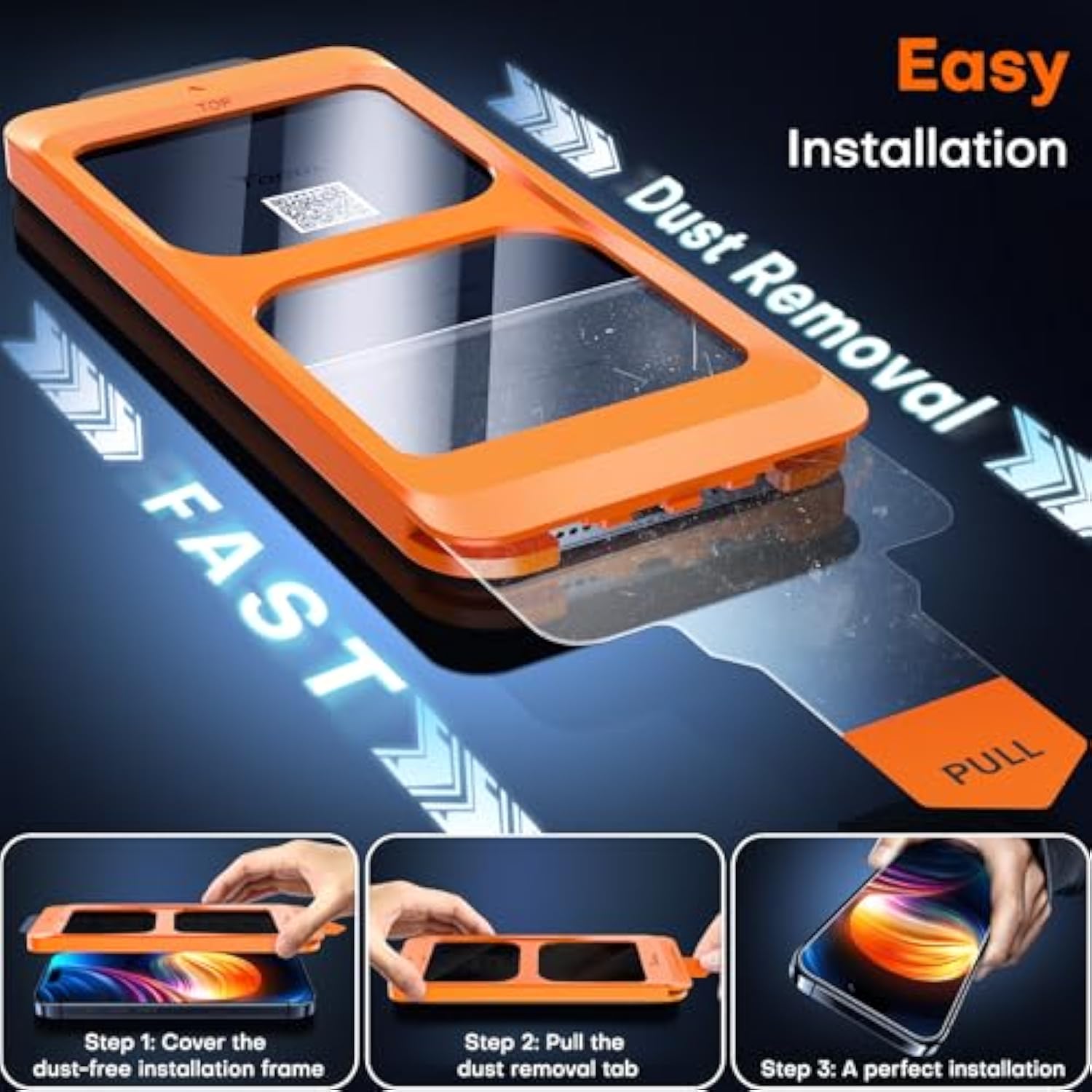 For Iphone 15 Privacy Screen Protector 9H+ Hardness Tempered Glass Full Coverage Screen Protector Easy Installation 2 Pack
