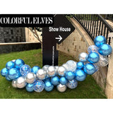 12 Inch 100 Pcs Latex Metallic Chrome Balloons Helium Shiny Thicken Balloons Party Decoration (Silver)