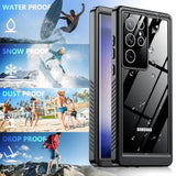 Designed For Samsung Galaxy S23 Ultra Case Waterproof,Built-In [ Screen + Camera Lens Protector][Ip68 Underwater] Full Protection Heavy Duty Shockproof Anti-Scratched Phone Case,Black