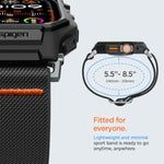 Spigen Lite Fit Pro Designed for Apple Watch Ultra 2/1 Band 49mm Durable TPU Cover with Lightweight Fabric Strap - Matte Black