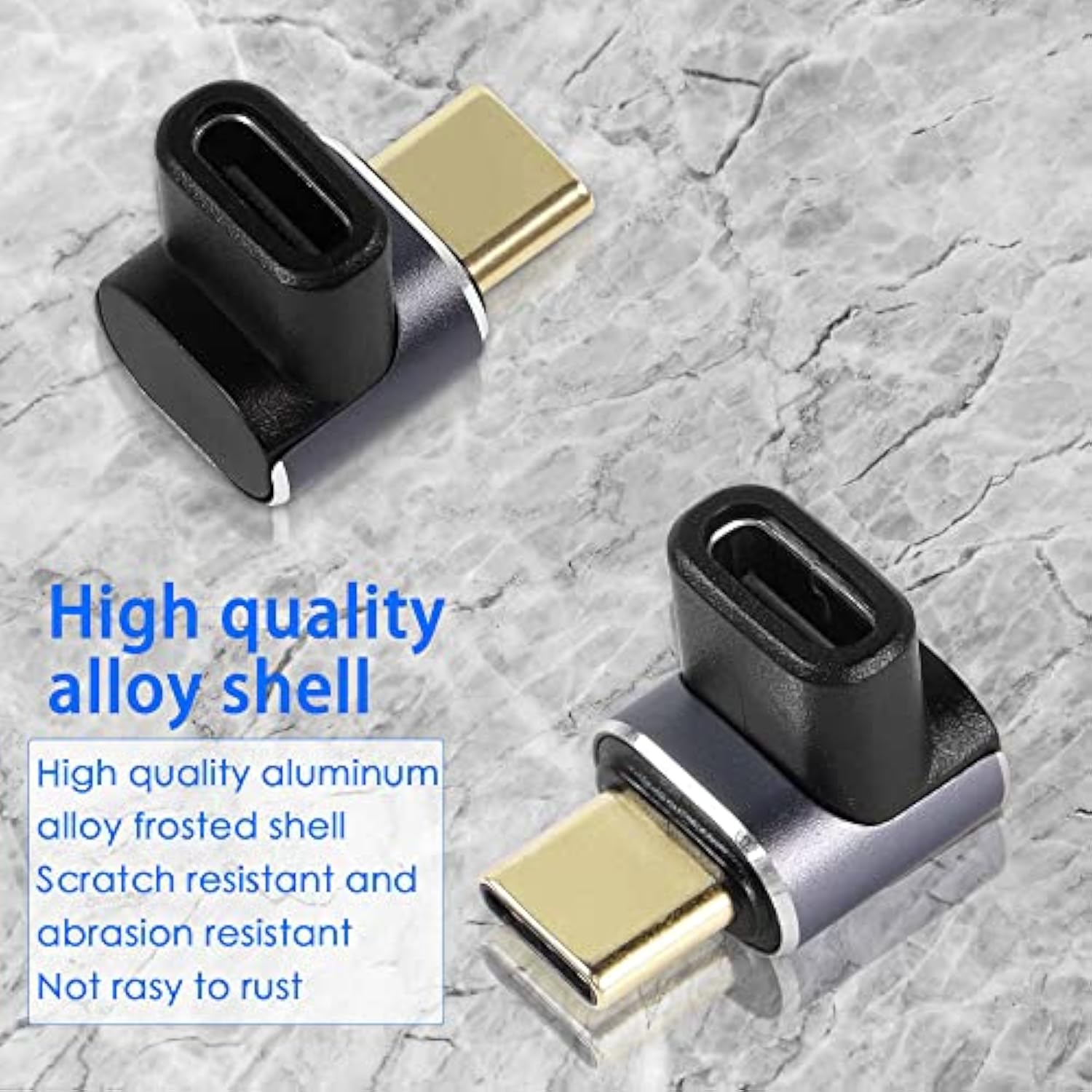 Usb C 90° Adapter Coupler Usb 4.0 Type C Female To Male Right Angle Extender C