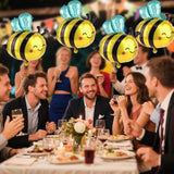 9 Pcs Bee Balloons Yellow Black Smile Polyester Honey Balloon Arch Kit Party Decor