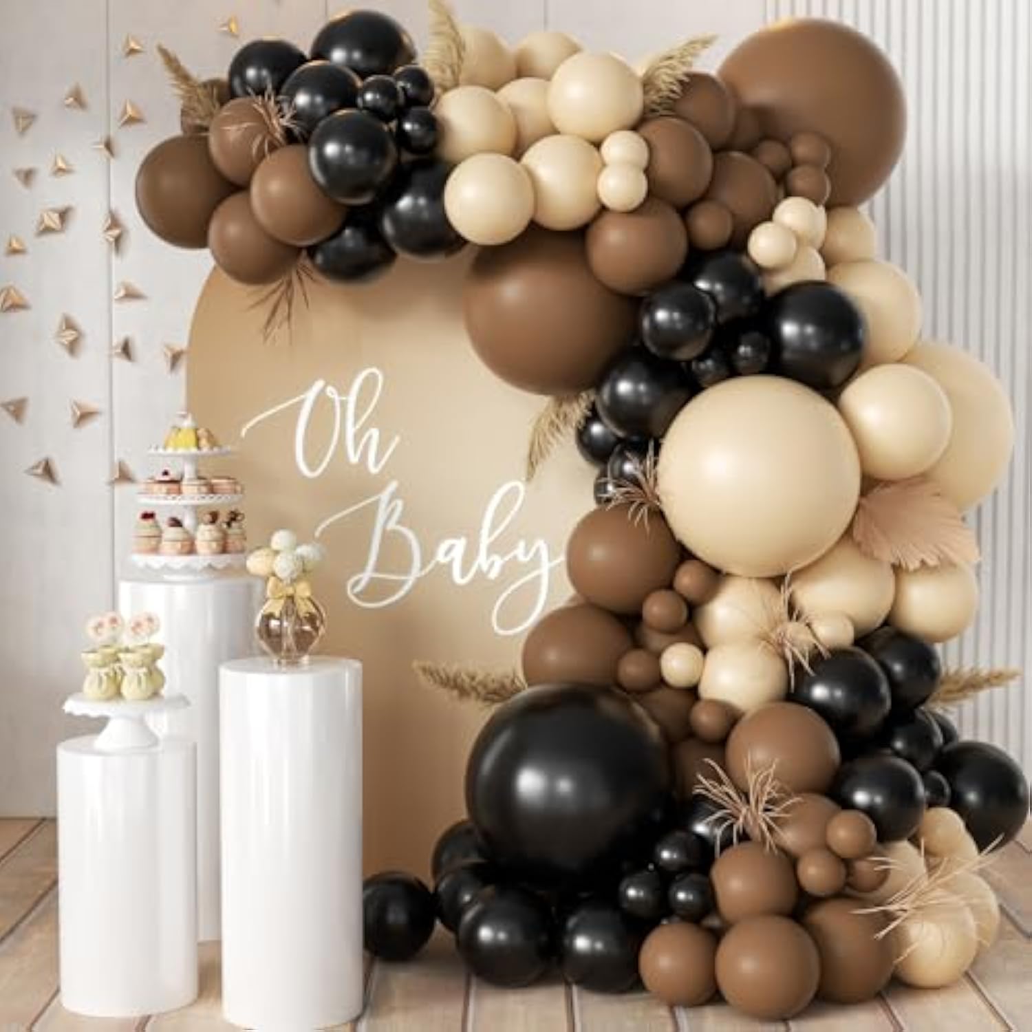 155pcs Boho Burnt Orange Balloon Garland for Fall Birthdays & Showers