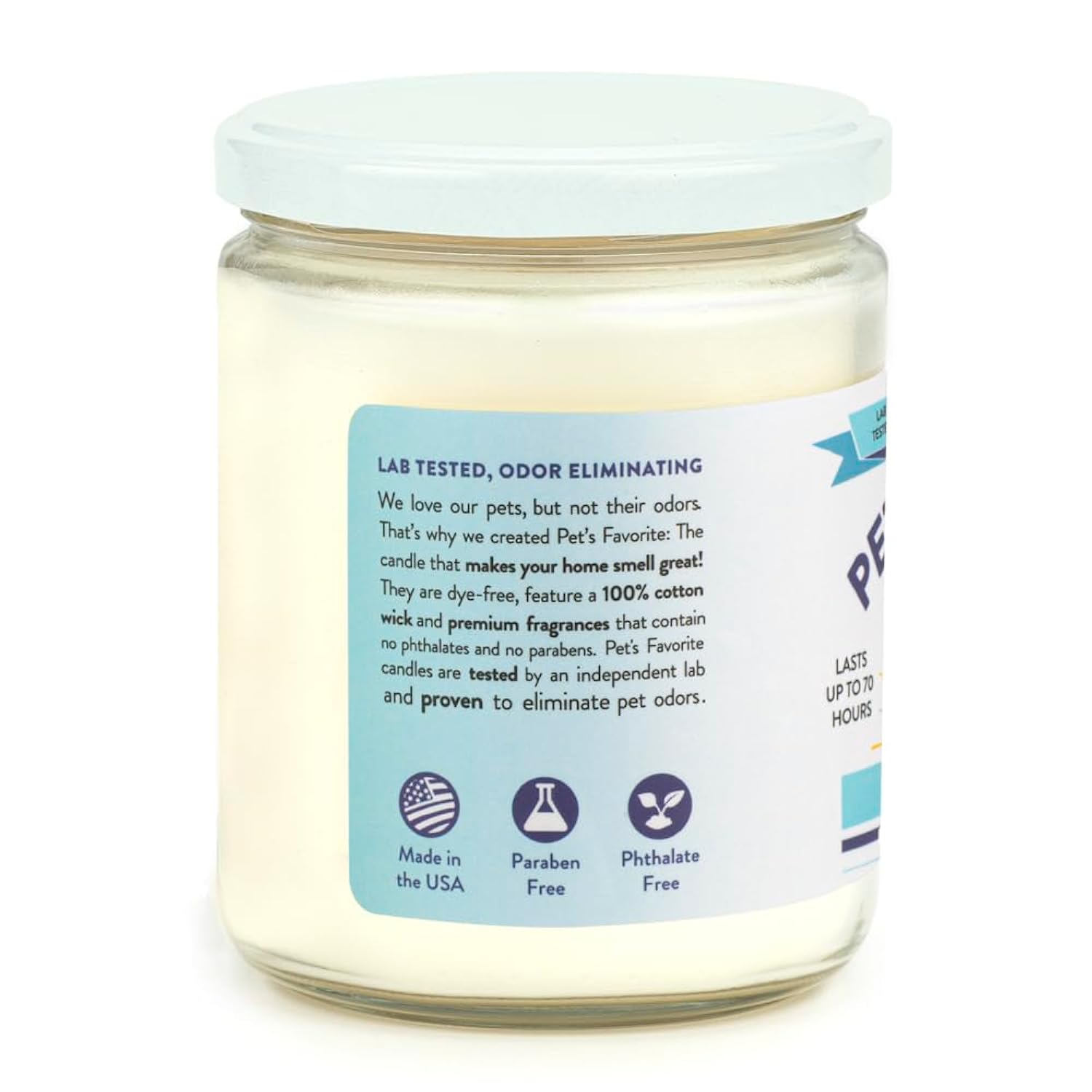 Pet Odor Candle, Clean Burning, Long Lasting Scented Candles With A Cotton Wick. (Fresh Laundry, Pack Of 1)
