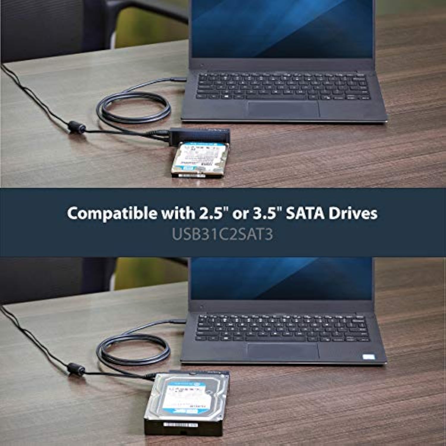 StarTech.com USB C to SATA Adapter Cable - for 2.5 / 3.5” SATA Drives - 10Gbps