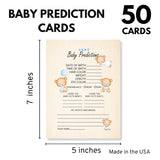 Baby Predictions And Advice Cards - 50 Keepsake 5" X 7" Cards, Fun Baby Shower Games And Activities, Advice For New Parents To Be, Wishes For Baby And Family (Baby Boy)