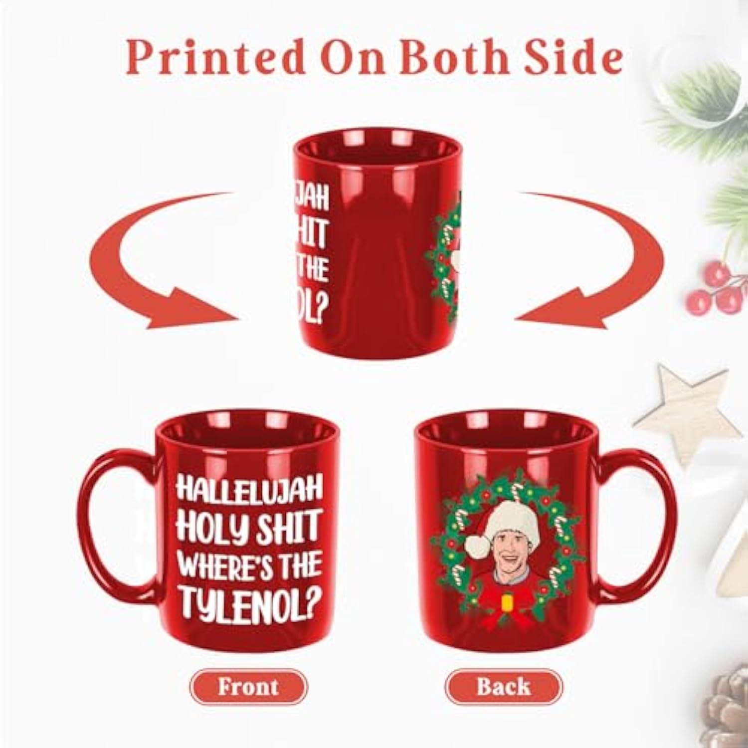 National Lampoons Christmas Vacation Merchandise Gifts, Funny Holiday Coffee Mug, 11Oz Christmas Vacation Drinking Cup Holiday Party Decor, Novelty White Elephant Gifts Stocking Stuffers