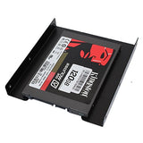 (Pack Of 2) 2.5" To 3.5" Bay Ssd Hdd Notebook Hard Disk Drive Black Mounting Bracket Adapter Tray Kit