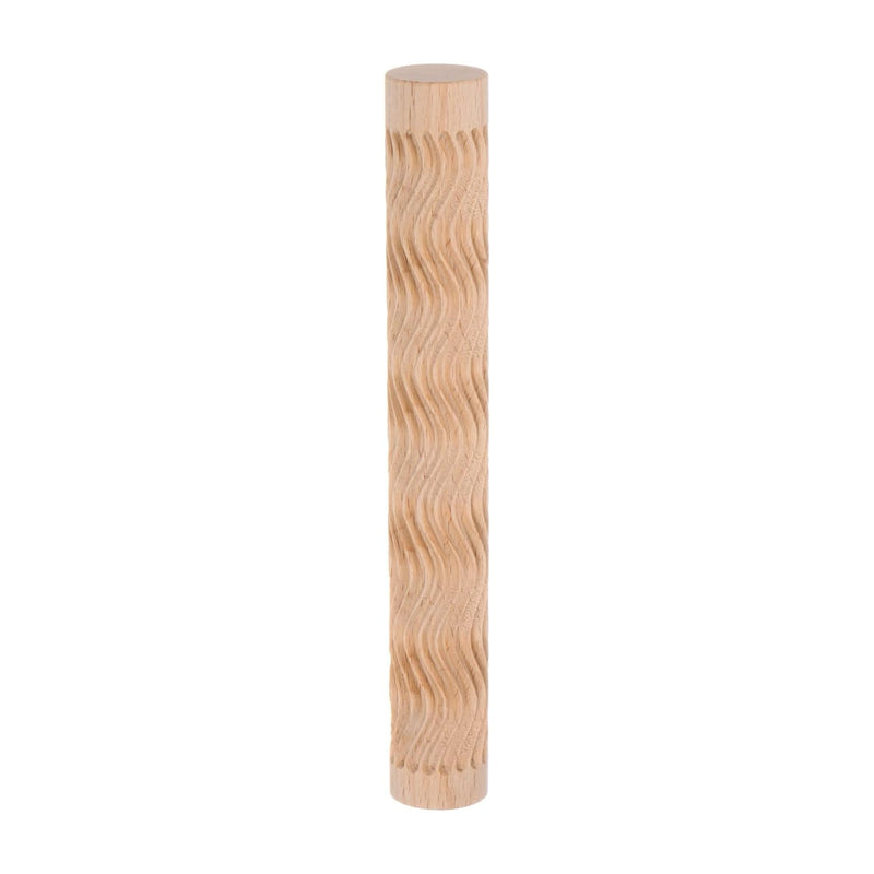 Wood Clay Roller Ripple Pattern Modeling 6 Inch Beech Wood Hand Rollers Wooden