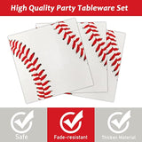 Baseball Party Supplies for 24 – 96PCS Plates, Napkins & Decor for Girls' Birthday Celebration
