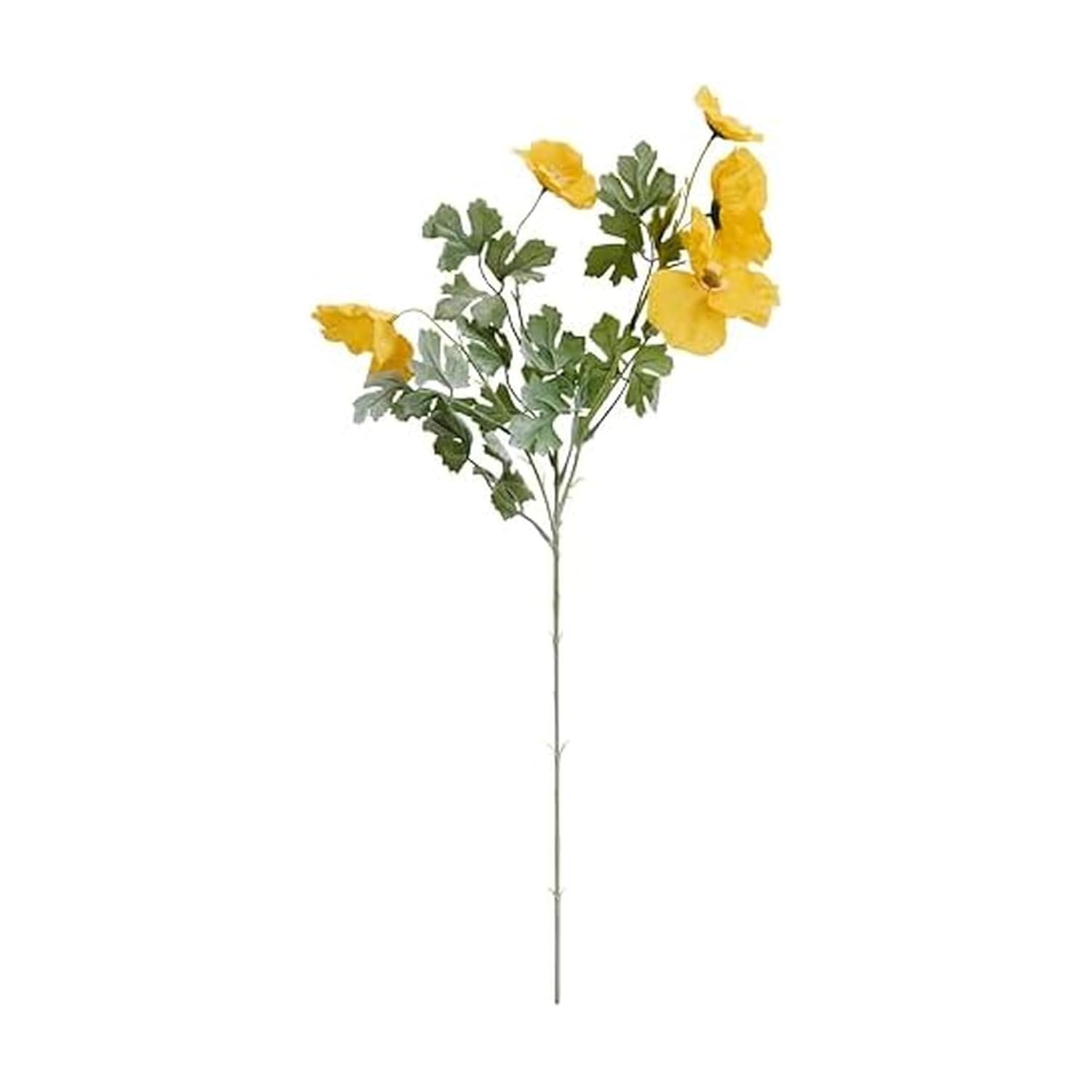 Elements Gold Poppy Artificial Flower Stems, Fake Flowers for Home Decoration, 10x7x26 Inch