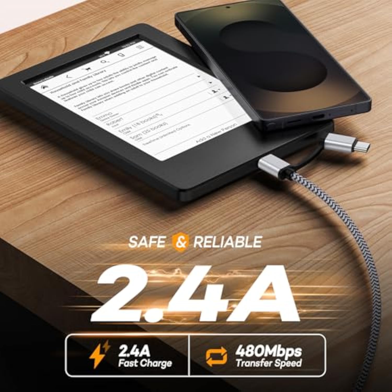 Fire Charger For Kindle Paperwhite Charging Cord Replacement,Amazon Fire Hd Tablet 7 8 10 11 Fire Tv Stick Kindle Paperwhite Fire Charger Block Cable For Kindle Scribe/Voyage/Kindle Oasis E-Reader