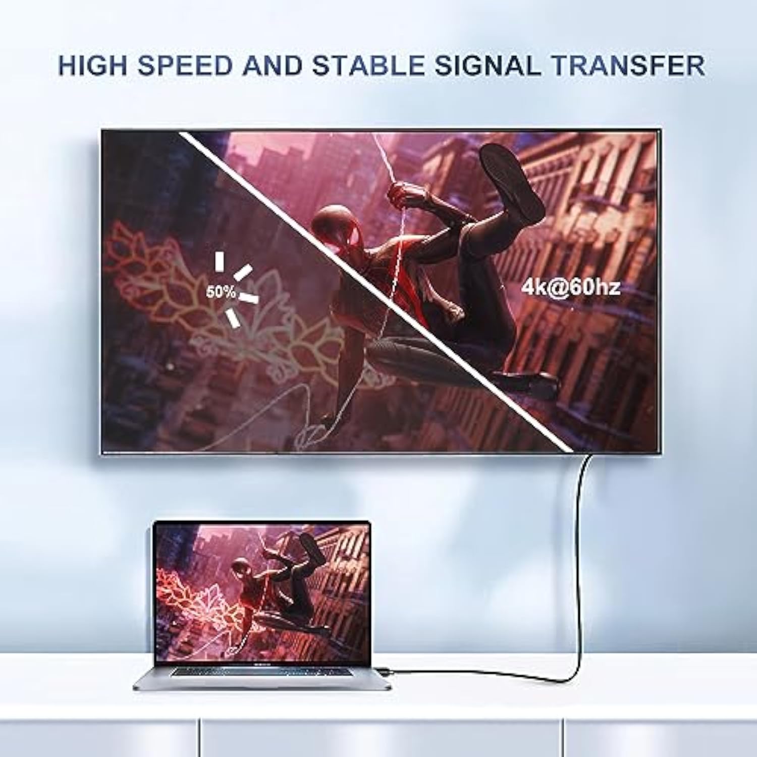 4K Hdmi Cable 3.3Ft, High Speed 18Gbps Hdmi 2.0 Cable, Support Hdr, 3D, 2160P,