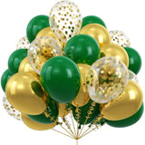 50 Gold Balloons with Ribbons – Metallic & Confetti Set for Parties, Grads and Events 2025