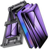 2 Pack For Iphone 15 Pro Max Privacy Screen Protector Film (Not Glass), Anti Blue Light Flexible Pet Film Screen Protector For Iphone 15 Pro Max With [Easy Installation Tray] - Purple