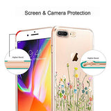 Case Compatible with iPhone 8 Plus iPhone 7 Plus Case Clear with Design Embossed Pattern TPU Soft Bumper Shock Absorption Slim Protective Case 5.5
