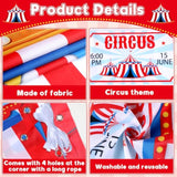 Carnival Circus Party Decorations Carnival Ticket Booth Circus Theme Photo Booth Props Backdrop Fabric Photo Birthday Banner Door Hanging For Kids Christmas Decorations Carnival Game Supply 31X62Inch