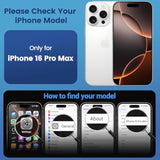 For Iphone 16 Pro Max Case Clear, [Compatible With Magsafe][Anti-Yellowing][-Grade Protection] Shockproof Slim Magnetic Phone Case For Iphone 16 Pro Max, Transparent