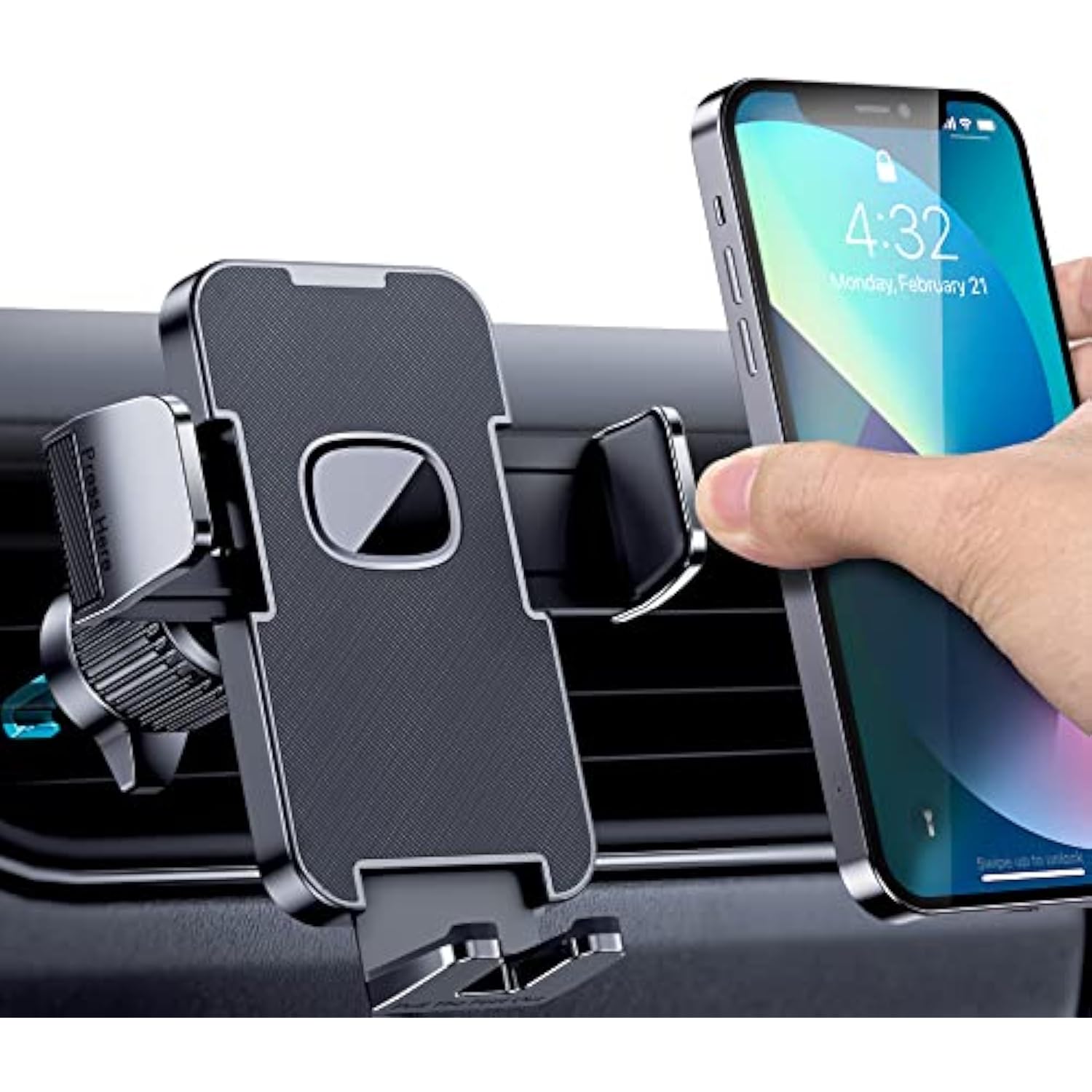 Thick Cases Friendly Air Vent Clip Cell Phone Holder for Smartphone & iPhone