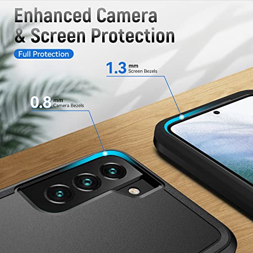 For Galaxy A14 5G Phone Case,With Screen Protector,Heavy-Duty Tough Rugged Shockproof Protective Phone Case For Samsung A14 5G, Black