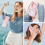For Iphone 16 Pro Case Wallet Case For Women Girl[With 9 Card Holder]Marble Rose Gold Pu Leather Detachable Wrist Strap Full Body Slim Shockproof Flip Phone Case For Iphone 16 Pro,6.3 Inch,2024