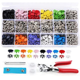 300 Sets Snap Fasteners Kit Tool, Metal Snap Buttons Rings With Fasten