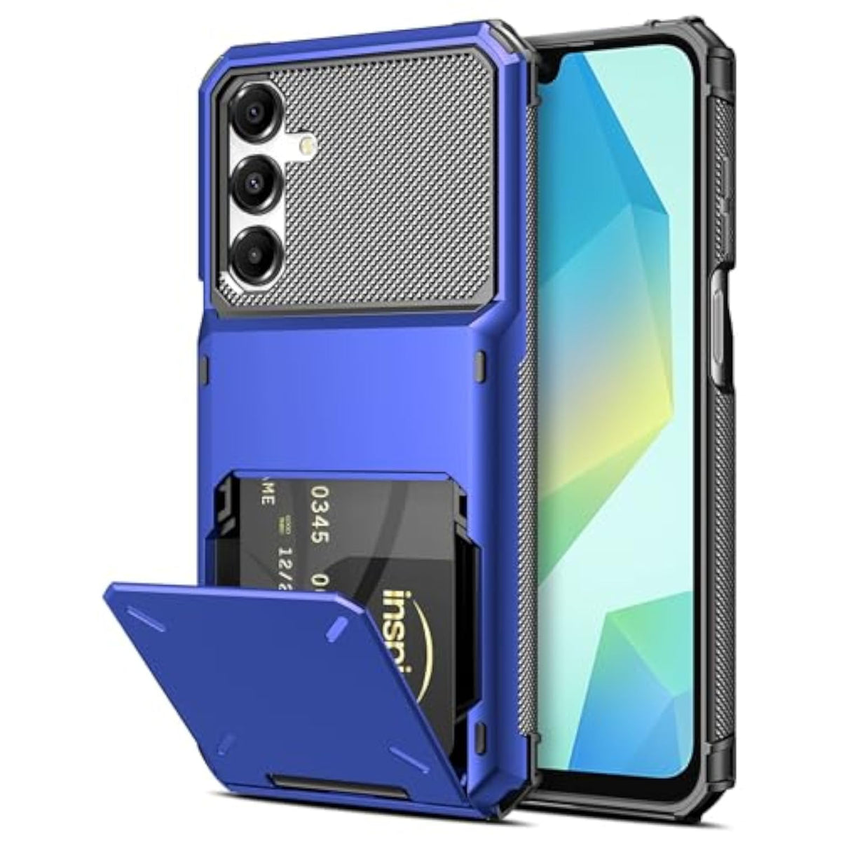 Samsung Galaxy A16 Case Wallet with 5 Credit Card Slots, Blue